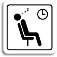 Accept Pictogram "waiting room VIII" (80 × 80 mm) (white plate - black print) - Sign