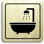 Accept Piktogram „kúpeľňa III“ (80 × 80 mm) (zlatá tabulka– čierna tlač) - Ceduľa