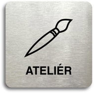 Accept Pictogram "studio" (80 × 80 mm) (silver plate - black print without frame) - Sign