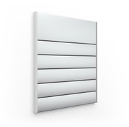 Accept Door Plate ACS Silver with Grey Side Panels (Non-sliding System, 187 × 218mm) (Silver - Sign