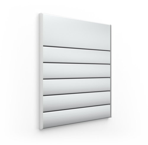 Accept Door Plate ACS Silver with Grey Side Panels (Non-sliding System, 187 × 218mm) (Silver - Sign - Main image