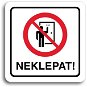 Accept Pictogram Do not Knock! II (80 × 80mm) (White Plate - Colour Print) - Sign