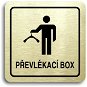 Accept Pictogram Changing Box II (80 × 80mm) (Gold Plate - Black Print) - Sign