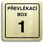 Accept Pictogram Changing Box X (80 × 80mm) (Gold Plate - Black Print) - Sign