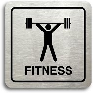 Accept Pictogram Fitness III (80 × 80mm) (Silver Plate - Black Print) - Sign