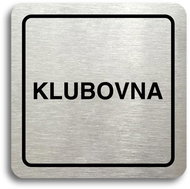 Accept Pictogram Clubhouse (80 × 80mm) (Silver Plate - Black Print) - Sign