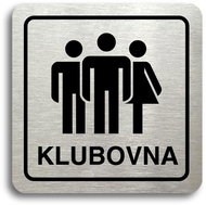 Accept Pictogram Clubhouse IV (80 × 80mm) (Silver Plate - Black Print) - Sign