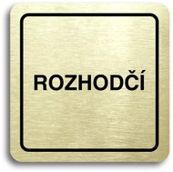 Accept Pictogram Referee (80 × 80mm) (Gold Plate - Black Print) - Sign