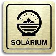Accept Pictogram Solarium IV (80 × 80mm) (Gold Plate - Black Print) - Sign