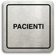 Accept Pictogram Patients (80 × 80mm) (Silver Plate - Black Print) - Sign