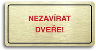 Accept Pictogram "DO NOT CLOSE THE DOOR" (160 × 80mm) (Gold Plate - Colour Print) - Sign