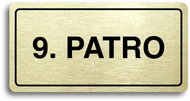 Accept Pictogram "9th Floor" (160 × 80mm) (Gold Plate - Black Print) - Sign