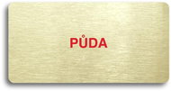 Accept Pictogram "GROUND FLOOR" (160 × 80mm) (Gold Plate - Colour Print without Frame) - Sign