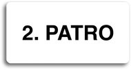 Accept Pictogram "2nd Floor " (160 × 80mm) (White Plate - Black Print without Frame) - Sign
