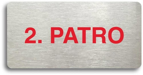 Accept Pictogram "2nd Floor" (160 × 80mm) (Silver Plate - Colour Print without Frame) - Sign - Main image