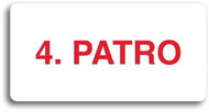 Accept Pictogram 4th Floor (160 × 80mm) (White Plate - Colour Print without Frame) - Sign