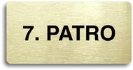 Accept Pictogram 7th Floor (160 × 80mm) (Gold Plate - Colour Print without Frame) - Sign