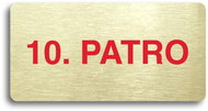 Accept Pictogram 10th Floor (160 × 80mm) (Gold Plate - Colour Print without Frame) - Sign