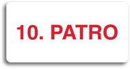 Accept Pictogram 10th Floor (160 × 80mm) (White Plate - Colour Print without Frame) - Sign