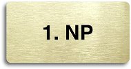 Accept Pictogram 1st NP (160 × 80mm) (Gold Plate - Black Print without Frame) - Sign
