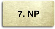 Accept Pictogram "7. NP" (160 × 80mm) (Gold Plate - Black Print without Frame) - Sign