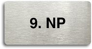Accept Pictogram "9. NP" (160 × 80mm) (Silver Plate - Black Print without Frame) - Sign