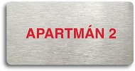 Accept Pictogram APARTMENT 2 (160 × 80mm) (Silver Plate - Colour Print without Frame) - Sign