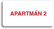 Accept Pictogram APARTMENT 2 (160 × 80mm) (White Plate - Colour Print without Frame) - Sign