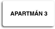 Accept Pictogram APARTMENT 3 (160 × 80mm) (White Plate - Black Print without Frame) - Sign