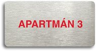 Accept Pictogram APARTMENT 3 (160 × 80mm) (Silver Plate - Colour Print without Frame) - Sign