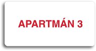 Accept Pictogram APARTMENT 3 (160 × 80mm) (White Plate - Colour Print without Frame) - Sign