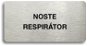 Accept Pictogram WEAR A RESPIRATOR (160 × 80mm) (Silver Plate - Black Print without Frame) - Sign
