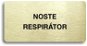 Accept Pictogram WEAR A RESPIRATOR (160 × 80mm) (Gold Plate - Black Print without Frame) - Sign
