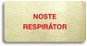 Accept Pictogram WEAR A RESPIRATOR (160 × 80mm) (Gold Plate - Colour Print without Frame) - Sign