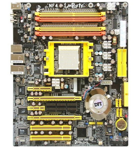 DFI LanParty UT nF4 Ultra-D - nForce4 Ultra DualCh DDR400, PCIe x16, SATA II RAID FW 2xGLAN 8ch audi - Motherboard - Main image