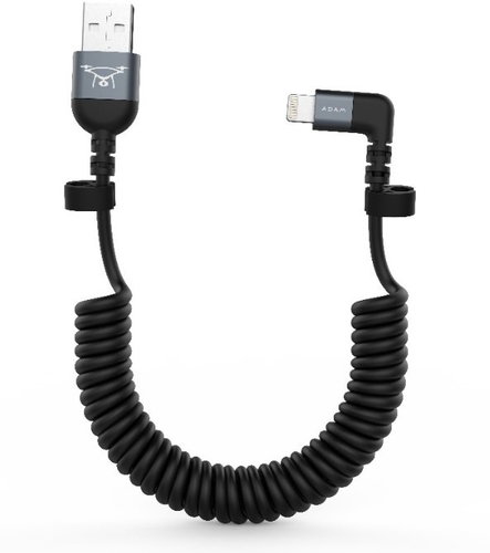 Adam FLEET - twisted MFi Lightning cable for remote control dron - 30cm - gray - Accessory - Main image