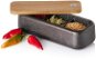 AdHoc Zásobník na koření Spice box Potta litinový s dřevěným víkem délka 17 cm - Dóza
