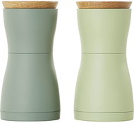 AdHoc Twin Set of pepper and salt grinders, dark and light green, height 133 mm - Mill Set