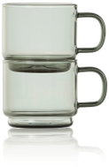 Ad Hoc Impact Set of 2 Dark Glass Espresso Cups, 70ml - Set of Cups