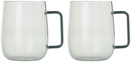 AdHoc Yuna Set of Tea/Coffee Mugs made from Dark Glass, 560ml - Set of Cups