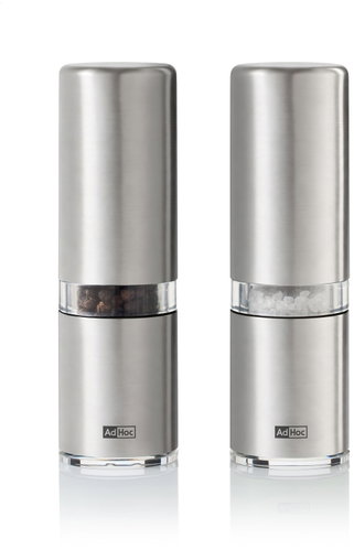 Ad Hoc Style Salt and Pepper Grinder Set 14.8cm, Stainless Steel - Spice Grinder - Main image