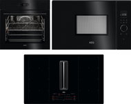 AEG 9000 BSE798380B + AEG Mastery MBB1756SEB + AEG ComboHob CCE84779CB - Oven, Cooktop and Microwave Set