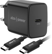 AlzaPower Fast Charge SET A111C (20W + USB-C/C 60W Cable) černá - Nabíječka do sítě