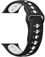 Eternico 38mm / 40mm Silicone Polkadot Band fekete-fehér Apple Watch-hoz - Szíj