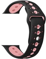 Eternico 38mm/40mm Apple Watch Silicone Polkadot Band, Black and Pink - Watch Strap