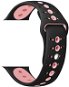 Eternico Apple Watch 38mm / 40mm Silicone Polkadot Band, fekete-rózsaszín - Szíj