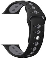 Eternico 38mm / 40mm Silicone Polkadot Band čierno sivý pre Apple Watch - Remienok na hodinky