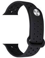 Eternico 38mm Apple Watch Silicone Band, Black - Watch Strap