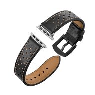 Eternico Apple Watch 38mm / 40mm / 41mm Leather Band Black - Remienok na hodinky