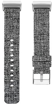 Eternico Fitbit Charge 3 / 4 Canvas Grey (Large) Main image Eternico Fitbit Charge 3 / 4 Canvas Grey (Large) - Watch Strap - Main image